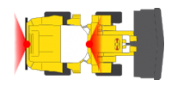 Система заднего и переднего обзора для фронтального погрузчика